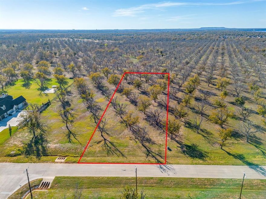 Howdy! Welcome to East Lake Phase 1 at Pecan Plantation, LOT 3643, 8313 W Landings Rd. Beautiful lot full of Pecan trees. Established homes in this area are amazing! LOT is 1.110 ACRES and measures 120 x 400 x 120 x 400. Site is complete with concrete roads, electric service, MUD water, MUD sewer. Orchard irrigation & high speed internet available. Min SQFT to build is 2,000. No time frame to build and you may use any builder. This LOT is full of thriving Pecan trees. Discover the exceptional lifestyle of Pecan Plantation, a private, gated community nestled along 17 miles of the historic Brazos River within a 4,200-acre pecan orchard. Enjoy resort-style amenities including two championship golf courses with full practice facilities, a fullservice clubhouse with multiple dining options, marina with access to Lake Granbury, tennis & pickleball courts, pools, dog park, riverside parks, Airparks, camping, & 24 7 security with Fire & EMS services. The Village, features a bank, grocery store, restaurant, Pecan Medical Clinic, PT Services, pharmacy, golf cart shop, Vet Clinic, car wash, & Ace Hardware. Just minutes from the Historic Granbury Square—officially the “Celebration Capital of Texas”—and under an hour from Fort Worth. Experience the perfect blend of tranquility, recreation, and convenience. Come see why you’ll want to build your dream home here! PPOA Mandatory Membership as of 9-1-25: PPOA Transfer Fee $1,091.00 + 73.65 (tax) = $1,304.49. Initiation Fee $4,381 EQUALS: $5,545.65 The monthly fee is $204.75 and includes trash service or $182.75 without trash service. Search YouTube 'Airplane Ride Around Pecan Plantation Rebecca Van Buren' to learn about our amazing community.
