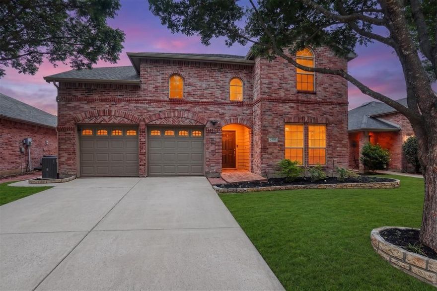 Fantastic opportunity in the middle of all the exciting growth and new development in McKinney! This beautifully updated home is truly move-in ready and offers a functional, well-designed layout perfect for everyday living and entertaining. The first floor welcomes you with a modern office at the front of the home and a spacious formal dining area. A wide entryway leads into the main living room featuring a gorgeous painted wood-burning fireplace and abundant natural light. The bright, updated kitchen is a true centerpiece with an oversized island, ample cabinetry, and a cozy breakfast area. A convenient powder bath completes the downstairs. Upstairs is centered around a large game room, creating the perfect space for gathering and relaxation. The spacious primary suite offers a jetted tub, double vanity, and a huge walk-in closet. Three additional bedrooms all feature walk-in closets, plus a versatile finished bonus room with a built-in storage system, ideal for a playroom, media room, or even a fifth bedroom. Step outside to enjoy the expansive backyard with an 8-foot privacy fence and a covered patio, perfect for grilling and entertaining family and friends. Major updates provide peace of mind, including a newer HVAC system (2024), roof (2023), and a security system. Unbeatable location just minutes from shopping, dining, and entertainment, including Costco, Target, Hobby Lobby, restaurants, a movie theater, and easy access to US-75. Zoned to highly rated McKinney ISD schools! This home truly has it all!
