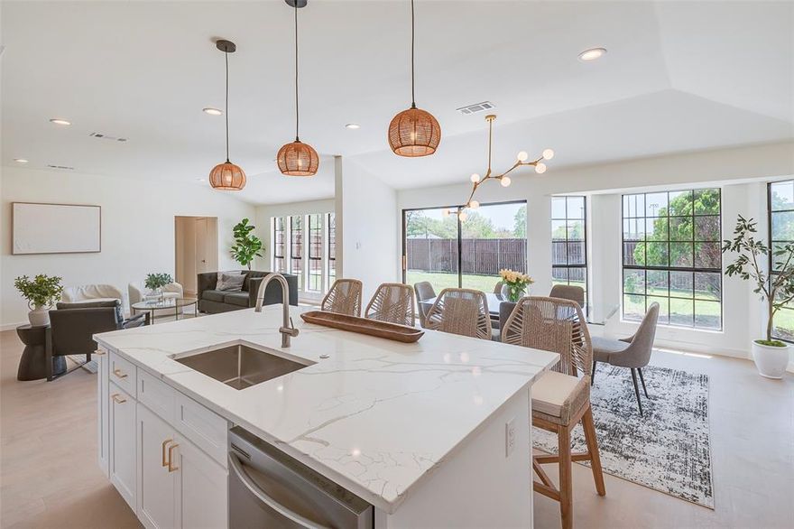 FULLY UPDATED inside and out single family home in quiet Colleyville neighborhood. NO HOA. This single story home has the perfect layout with an open floor plan, featuring 4 bedrooms and 3 full bathrooms with a bonus media or game room. See-through double-sided fireplace ties formal living space with family room, opens to an open kitchen and a formal dining area. From new roof, new water heaters, new hardwood floors to quartz countertops, new paints and new cabinets, new appliances and light fixtures, new fences and landscaping, this house has been through a complete makeover and it's like owning a brand new house! Utterly stunning designer masterpiece and you must see it in person! Award-winning GCISD, and close to DFW airport and city centers. Property's back has direct access to Colleyville City Park. Schedule showing today, this one WILL NOT LAST! SELLER IS AN AGENT.