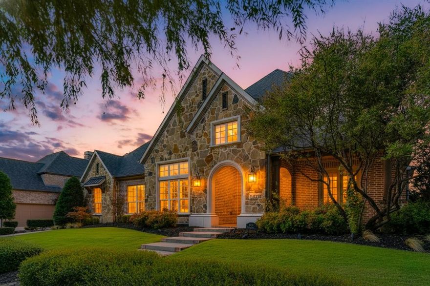 Located in the gated, master-planned community of Newman Village, this executive-level residence offers refined living in one of Frisco’s most desirable enclaves-ideal for corporate relocation, executive lifestyle buyers, and those seeking a move-in-ready luxury home near top-tier amenities, employers, and schools. Almost half acre corner lot.
Thoughtfully designed with both daily comfort and upscale entertaining in mind, the home features a functional floor plan with soaring ceilings, custom millwork, designer lighting, and walls of windows that bring in natural light. The chef’s kitchen includes commercial-grade appliances, an oversized island, custom cabinetry, and seamless flow to the main living areas.
The first-floor primary suite provides a private retreat with a spa-inspired bath, custom closet and attached exercise room. Spacious bedrooms all with ensuite baths, dedicated office or study, media room, game room all offer flexibility for work-from-home or multi-gen living.
Outdoor living is an extension of the home, complete with covered patio, outdoor entertaining with fireplace, Inground heated pool with spa, poolside pergola, and space for year-round entertaining. Seller is offering a $470 1 year home warranty.
Property Highlights:
• Luxury custom build in guard-gated Newman Village
• Ideal for Relo + executive buyers wanting immediate lifestyle access
• First-floor primary suite + private guest accommodations
• Gourmet kitchen with premium appliance package
• Study, media room, game room, and 3-car garage
• Walkable to parks, plaza, and community amenities
• Zoned to Frisco ISD, minutes to The Star, PGA, Legacy West, and DFW corporate campuses
Community Amenities: Guard-gated entrance, resort-style pool, tennis courts, green spaces, event pavilion, and walkable central plaza.
This home offers the rare blend of architectural quality, low-maintenance luxury, and a location that supports both executive lifestyle and long-term equity.