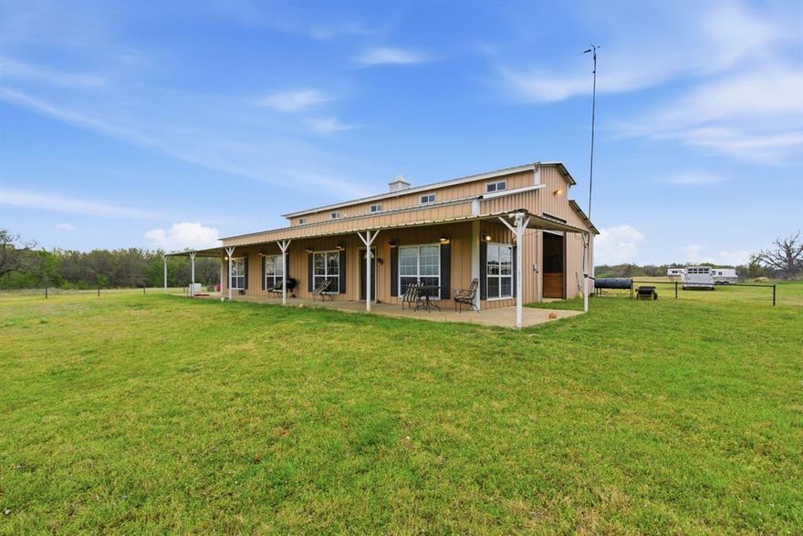 Escape to 107 acres of some of the best soil in the area, perfectly suited for a premier horse ranch or a private family estate. Conveniently located between Lipan, Brock and Granbury, this property features sandy loam soil and highly productive Coastal Bermuda grass, ideal for intensive grazing and hay production. Mature hardwood trees offer natural beauty and several prime building sites for a future dream home or homes.

The heart of the property is a 2,700 sq. ft. barndominium, featuring 5 horse stalls with concrete alley and a recently remodeled 960 sq. ft. apartment. This modern 1-bedroom, 1-bathroom living space offers comfort and style while you enjoy and manage the land or while you build your Dream Home. Outdoor features include two stock tanks and a seasonal creek, ensuring a reliable water source for livestock and local wildlife. Fully prepared for horses and cattle, this unique acreage combines productivity with refined country living.