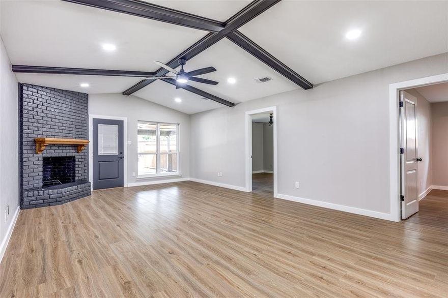 REMODELED!! This Central Plano gem is everything you’ve been looking for! Completely remodeled with all stainless steal appliances (Fridge included), luxury vinyl plank in the WHOLE house, stunning bathrooms, upgraded kitchen cabinets with quartz countertops, and in-unit Washer & Dryer connections. A dining area with a buffet, perfect for extra storage or a taco bar for those family events! Enjoy a 2 car carport, an private outdoors storage unit and a private yard! Located across from Liberty Park, perfect for the kids, a nice walk, or even those morning runs. Minutes from HWY 75, Target, Walmart and all your shopping and dining needs!