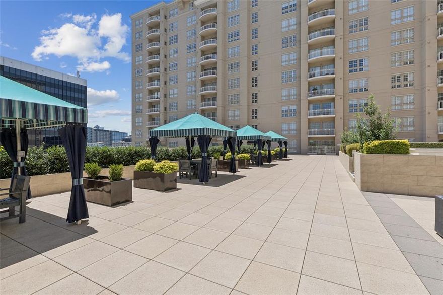 Sophisticated Living in the Heart of Dallas – Welcome to The Renaissance on Turtle Creek. Experience the perfect combination of style, comfort, and convenience in this beautifully updated 1-bedroom, 1-bath condominium. Located in one of Dallas’ most prestigious high-rise communities, this move-in ready residence is ideal for those who want to enjoy a lock-and-leave lifestyle without compromising on elegance or amenities.
Inside, the open-concept floor plan is designed for both everyday living and entertaining. The kitchen shines with stainless steel appliances and a generous breakfast bar that serves as the centerpiece for casual dining and conversation. A flexible dining space offers room for a table or the perfect setup for a home office. The primary suite is a private retreat, featuring a walk-in closet and direct access to the full bath. Step outside to your private balcony, where tranquil views and vibrant sunsets set the scene for morning coffee or evening relaxation. Life at The Renaissance offers more than just a home—it delivers a true resort lifestyle. Residents enjoy 24-hour concierge service, valet parking, two resort-style pools, cabanas, a jacuzzi, sauna, BBQ areas, two fully equipped fitness centers, business centers, and guest suites. Secure gated parking includes both reserved and unreserved options for convenience and peace of mind. The location places you just steps from the Katy Trail and Turtle Creek Park, with Oak Lawn, West Village, Uptown, and Downtown all within easy reach. Premier dining, shopping, cultural attractions, and major medical centers like UT Southwestern and Baylor are minutes away.This updated condo combines thoughtful design with unmatched amenities and an unbeatable location—offering a lifestyle of ease, sophistication, and connection to the best of Dallas.