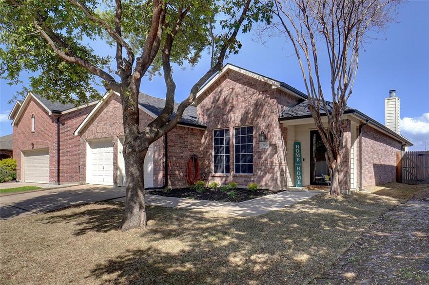 Lovely home in desirable neighborhood, within the Northwest ISD. Great flexible floorplan with 3 bedrooms and 2 baths, open kitchen, dining and living room, with a wood burning fireplace.  Bonus room makes great home office or formal dining room.  Recent updates to include: roof, windows, lighting, gutters, landscaping..