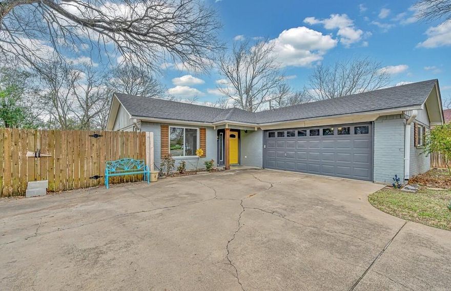 Beautiful 3-bedroom, 2-bath home tucked away at the end of a quiet cul-de-sac in sought-after Bosqueville ISD! This inviting home offers a spacious open-concept living area featuring gorgeous wood-look laminate flooring, recessed and decorative lighting, and abundant natural light from large windows. The kitchen is designed for both function and style with granite countertops, stainless steel appliances, a convenient breakfast bar, and a cozy dining area perfect for everyday meals or entertaining guests. The primary suite offers a peaceful retreat with a private bath showcasing a beautifully tiled shower. Step outside to enjoy the large, fenced backyard complete with a covered patio for relaxing or hosting gatherings, plus a storage building for added convenience. The home also features a two car, side entry garage, adding curb appeal and extra parking space, along with gutters for added functionality and protection. Fantastic location with privacy and space — this one is a must-see! $284,000