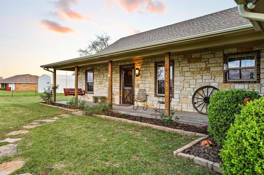 8-acre property includes a 3-bedroom, 2-bath home situated on approximately 1.5 acres of yard area, with the remaining acreage fenced and cross-fenced. The home features mature landscaping in front and covered front and back patios for coffee drinking, or sunset watching!

The property includes a barn with horse stalls, electricity installed, and double roll-up doors that accommodate equipment storage or increased ventilation. Two separate water meters and separate electric meters provide flexibility for residential and agricultural or livestock needs. The barn has half that was used as a party barn and therefore has a raised concrete pad for entertaining. The fire pit out front makes this property ready or your ideas. (The property has 2 separate Property IDs with Fannin County.)