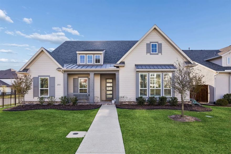 Located in Walsh and zoned to highly regarded Aledo ISD, this Drees home offers a desirable one level floor plan with three bedrooms (two with en-suite baths), three full bathrooms, two living areas, a dining room, separate utility room and a designated office all situated on a large corner lot. This open concept floor plan features a living room with a fireplace and opens to the covered patio through two sets of sliding glass doors creating one continuous indoor outdoor living space. The kitchen includes gas cooking, double ovens, a walk-in pantry, plus an oversized island. The primary suite includes dual vanities, a soaking tub, walk-in shower, a custom closet and a linen closet. The Walsh community offers residents access to miles of trails, parks, playgrounds, multiple resort-style pools, a fitness center with weekly classes and drop-in day care, dog parks, sport courts including pickleball tennis and basketball, planned community events and an on-site elementary school, along with convenient access to Fort Worth, Aledo and Weatherford.