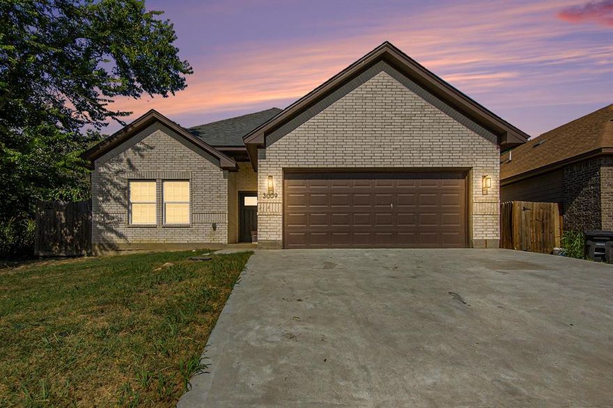 Like-new home at a bargain! Step into this light and bright 3-bedroom, 2-bath home that combines contemporary style with everyday comfort. An abundance of natural light fills the open floor plan, creating a seamless flow between the living area, eat-in dining space, and modern kitchen. Stainless steel appliances, a breakfast bar, and ample counter space make the kitchen a standout for cooking and entertaining. The primary suite offers a peaceful retreat, while the additional bedrooms provide flexibility for guests, a home office, or hobbies. Enjoy the outdoors year-round on the covered patio overlooking the privacy-fenced backyard — perfect for relaxing or entertaining. Meticulously maintained and move-in ready, this home blends style, functionality, and comfort in every detail. Located just minutes from the popular Fort Worth Stockyards.