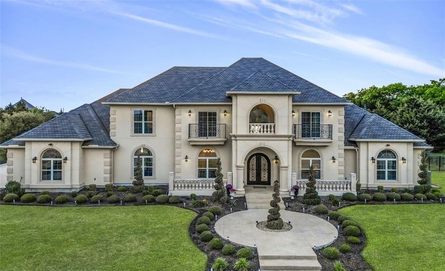 Great Location! Just minutes from premier shops, restaurants, US-75, and Hwy 121, this stunning custom home is nestled on a quiet cul-de-sac in the prestigious Hawks Wood subdivision. Situated on over an acre, this elegant residence was built in 2020 and features an open floor plan with soaring ceilings and an abundance of natural light.
With 5 bedrooms and 5.5 bathrooms, this home also includes a game room, two living areas, a formal dining room, a gourmet kitchen with a breakfast nook, an outdoor kitchen, a covered back patio, and a 4-car garage.
The chef’s kitchen seamlessly connects to the living area and breakfast nook, with easy access to the expansive backyard — perfect for entertaining. The luxurious main suite features a spacious dual-head shower, a bathtub, dual vanities, and a generous his-and-hers walk-in closet. A second suite is conveniently located on the main floor, ideal for guests.
Meticulous attention to detail throughout blends luxury and sophistication, making this extraordinary house your next home.