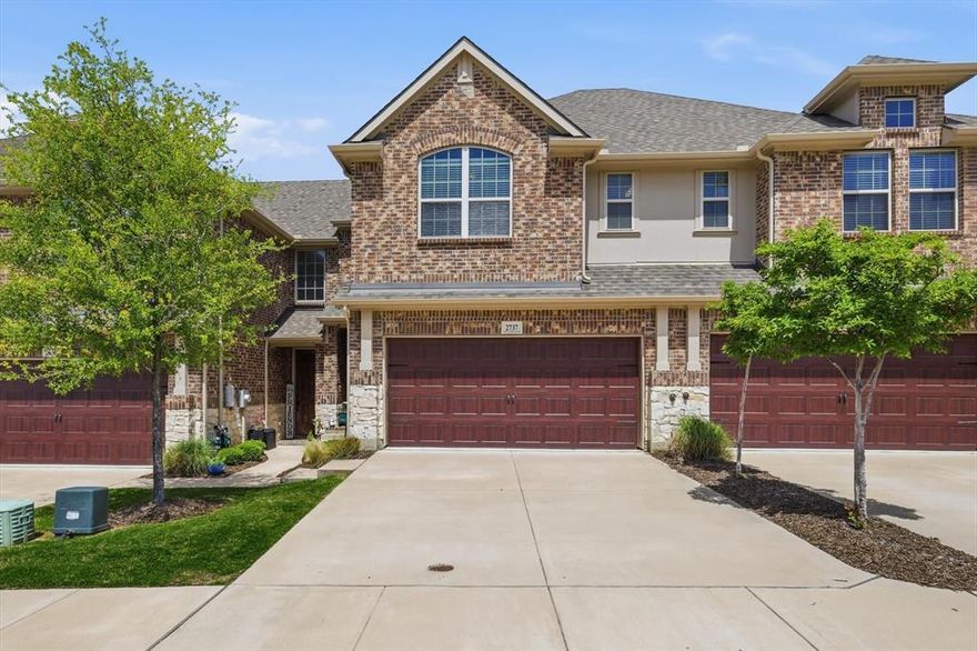 Welcome to your move-in-ready sanctuary at 2737 Majesty! This immaculately maintained 2-bedroom, 2.5-bathroom townhome offers the perfect blend of modern luxury and low-maintenance living. The Best of Both Worlds: Located in the heart of Little Elm, this property offers a rare advantage: it feeds into the highly acclaimed Frisco ISD. Thoughtful Interior Design: Step inside to find an open-concept layout bathed in abundant natural light and soaring high ceilings. The first floor features durable, stylish wood-look tile throughout and a recently updated neutral paint palette. The cozy living area is anchored by an electric fireplace, which conveys with the home along with the refrigerator. Functional Luxury: Layout; The social living space is located downstairs, while both spacious bedrooms and the laundry area are situated upstairs for maximum privacy. Garage: The pristine garage boasts professional epoxy flooring and mounted ceiling racks that stay with the property. Outdoor Living: Enjoy your morning coffee in your private backyard, a quiet retreat from the hustle and bustle. Maintenance-Free Lifestyle: Forget the weekend chores! The HOA is a true value-add, covering: Lawn maintenance, Roof repairs and replacement (roof replaced 2025), Foundation maintenance. Prime Location: Convenience is at your doorstep with quick access to major highways, premier shopping, and diverse dining options. Whether you’re a first-time buyer, a small family, or looking to downsize without sacrificing quality, this home is a standout gem. Schedule your showing today and experience effortless living in a top-tier school district!