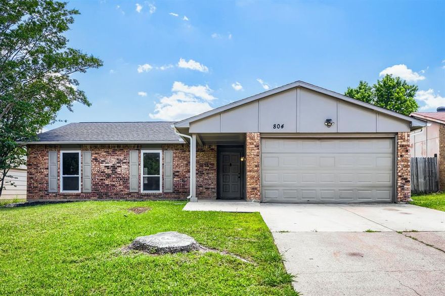 Seller will assist with closing costs or rate buy down through a preferred lender. Beautifully remodeled 3-bedroom, 2-bath home in a quiet, safe neighborhood with an incredibly convenient central DFW location. This move-in-ready property features granite countertops, stainless steel appliances, fresh interior paint, and fully updated bathrooms, giving the home a clean, modern feel throughout. The open layout offers comfortable everyday living, while the updated kitchen and bright living spaces make it easy to entertain. The bedrooms are well-sized, and the renovations provide a fresh start for the next owner. With its prime location, updated finishes, and immediate availability, this home is the perfect blend of comfort, style, and convenience.