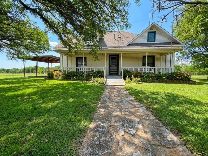 Own a rare piece of Texas history with this charming 1893 farmhouse, ready to be restored to its full potential! This property offers the perfect opportunity to create your dream country home, weekend retreat, or investment property. Situated on just over 10 scenic acres along Richardson Creek in the highly sought-after Paluxy River Valley, this property delivers the best of Texas country living with live water, open space, and peaceful privacy—all within convenient reach of the DFW Metroplex. The 4-bedroom, 2-bath home features original hardwood floors, timeless character, and a welcoming front porch ideal for enjoying breathtaking sunsets and wide-open views. Existing well and septic systems are in place, along with a solid concrete block barn perfect for equipment storage, livestock use, or workshop space. Properties offering acreage with live water, historic charm, and proximity to Dallas-Fort Worth are increasingly rare. Whether you're looking for a homestead, horse property, or land investment, this one checks all the boxes. Don’t miss this unique opportunity to own creek front acreage in one of North Texas’ most desirable rural settings.
