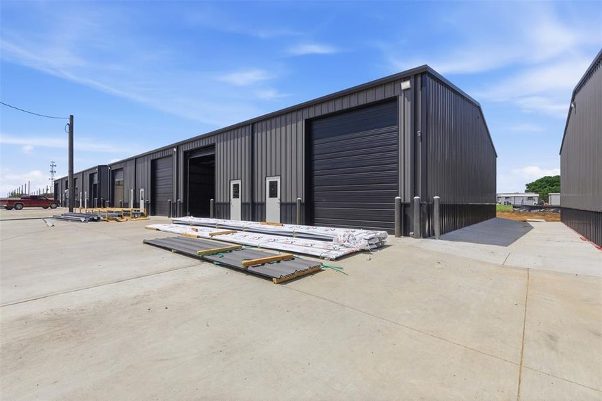Brand-new mini industrial park featuring 6 buildings totaling 36,000 sq ft, each 6,000 sq ft and divisible into up to four 1,500 sq ft units per building, for a total of 24 flexible industrial, flex bays. Developer will build to suit, offering tenants customized layouts. The project is now pre-leasing, with triple-net lease terms at $12 per sq ft base rent plus $4 per sq ft NNN, for an all-in asking rate of $16 per sq ft annually, which is in line with current small-bay, flex industrial asking rents in many Texas markets. Combined with the low-maintenance design, gated security, and projected gross income of $500-$540,000 at full occupancy, this mini park represents an attractive NNN industrial investment opportunity in a modern, secure setting. Still under construction.