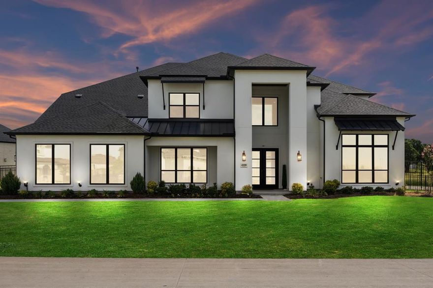 Experience luxury living at its finest in this stunning Toll Brothers-built home, nestled in the highly desirable community of Flower Mound, Texas. This exquisite two-story residence showcases timeless elegance, thoughtful design, and premium craftsmanship throughout its 5 bedrooms, 5 full bathrooms, 1 half bathroom, and spacious 3-car garage.
Step inside to a grand foyer where a striking double staircase sets the tone for the sophistication and scale that defines the home. At the heart of the layout lies a chef-inspired kitchen featuring an oversized center island, extensive cabinetry, generous counter space, and a cozy breakfast nook—perfect for both everyday living and entertaining.
The soaring two-story great room invites you in with an elegant gas fireplace and abundant natural light, creating a welcoming space for gatherings of all sizes. Each bedroom is designed with comfort and privacy in mind, offering en-suite bathrooms and ample closet space.
With its refined finishes, open-concept layout, and signature Toll Brothers quality, this home offers the perfect blend of luxury and livability. Don’t miss your chance to own this exceptional new build—schedule your private showing today and step into your dream home! Bundled service pricing available for buyers. Connect with the listing agent for details. Seller is offering up to $10,000 in concessions, to be negotiated.