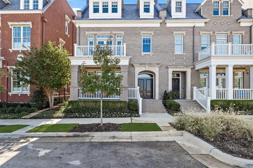 Nestled in the heart of Southlake Town Square, this Garden District residence offers unparalleled access to upscale boutiques, gourmet dining, and vibrant entertainment. Experience an urban lifestyle with small-town charm. The open floor plan bathes the entry level in natural light, extending effortlessly through accordion doors revealing a private outdoor oasis. This tranquil space is adorned with a pool, pergola, and ample entertaining space, offering a seamless blend of indoor and outdoor living. The chef's kitchen features state-of-the-art appliances and custom cabinetry. The second floor hosts an expansive primary suite with its own private balcony, and is finished out with two ensuite bedrooms uniquely positioned at the rear of the property. Finally, the top-level floor presents an entirely custom and distinctively designed entertainment space. This property epitomizes luxury living, marrying convenience with timeless elegance. Welcome home to sophistication and comfort.