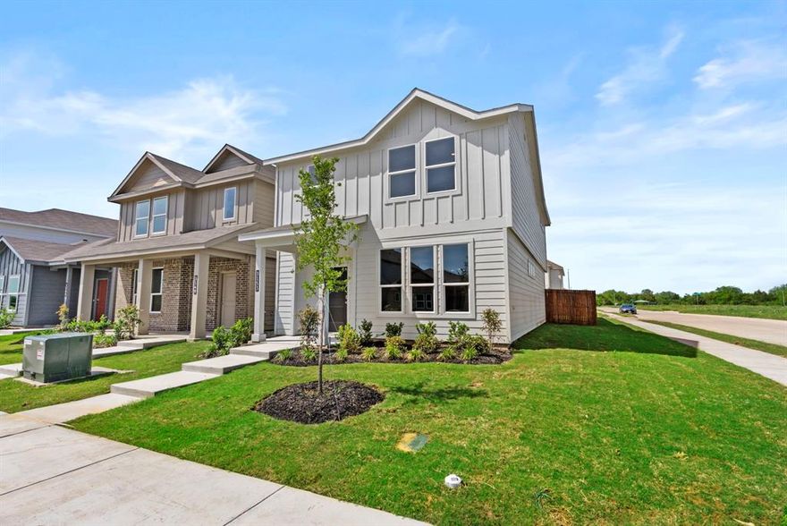 Seller is willing to assist with closing costs or a rate buy-down through preferred lender with an acceptable offer. The Nutmeg floorplan – This spacious two-story home offers a well-designed and versatile layout ideal for modern living. The main level features an open-concept design where the kitchen, dining area, and family room seamlessly connect, creating a comfortable and inviting space for both everyday living and entertaining. The kitchen is thoughtfully designed with ample cabinetry, generous counter space, and a layout that overlooks the main living areas, making it perfect for hosting and daily use. A convenient powder bath is located on the first floor for guests. Upstairs, the private owner’s suite provides a relaxing retreat complete with a spacious bedroom, en-suite bathroom, and a large walk-in closet. Three additional bedrooms are also located on the second floor, offering flexibility for family members, guests, or a dedicated home office. The upper-level layout enhances privacy while maximizing usable space. Natural light fills the home, creating a bright and welcoming atmosphere throughout. This home offers a great combination of space, functionality, and modern design in a growing and convenient location.