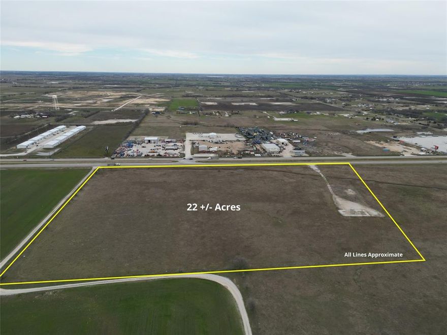 Great for Commercial or Residential Use.  Approximately 22 Acres on Highway 380 in Ponder, TX.  Conveniently located near FM 156 (4.5 Miles) and I-35 in Denton (9 Miles).  This property boasts approximately 1110' of road frontage and no known restrictions!