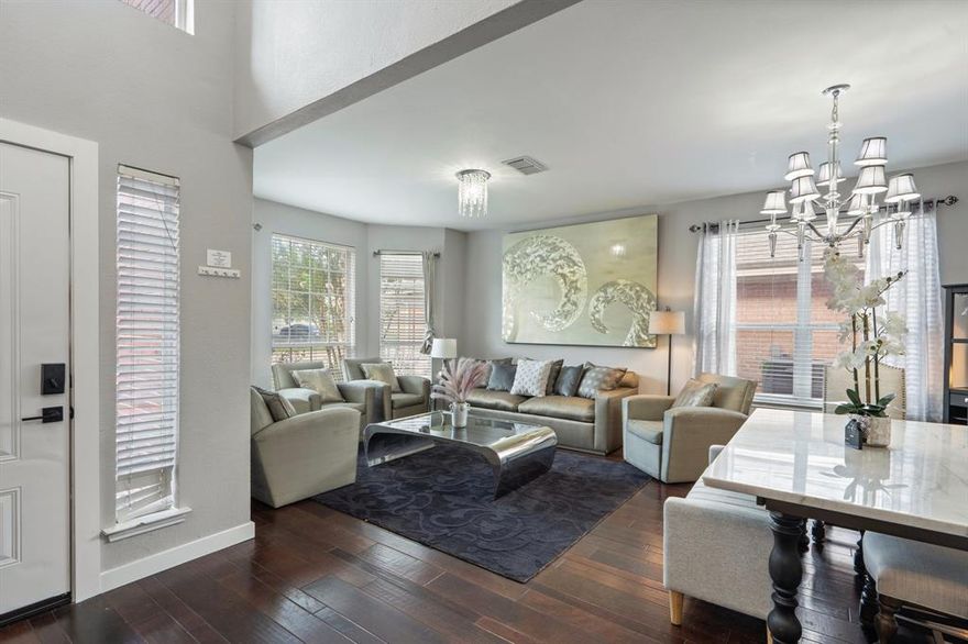 This beautifully renovated 3,325 sq ft home offers a stylish and spacious escape, perfect for group trips, local events, or extended family stays. Located in Fort Worth. You’ll be just 5 miles from AT&T Stadium, 13 minutes from TCU and the historic Fort Worth Stockyards, and only 25 minutes from Dallas. Designed with luxury in mind, offers a fully furnished turnkey option if desired, the property features cutting-edge designs, contemporary showers, and modern bathrooms across 3.5 baths. Enjoy two full master suites, each with a private bathroom, totaling 4  bedrooms, a versatile upstairs game room with a daybed, a pullout couch downstairs, and plenty of space to relax or entertain. The home is loaded with upscale amenities, including a large TV, bonus pool table, and high-end finishes throughout. The open layout blends clean lines with cozy comfort, creating a warm, homey atmosphere that doesn’t sacrifice sophistication. Whether you're hosting, traveling with a large group, or looking for a luxurious short-term stay, this home has all the space, style, and convenience you need.