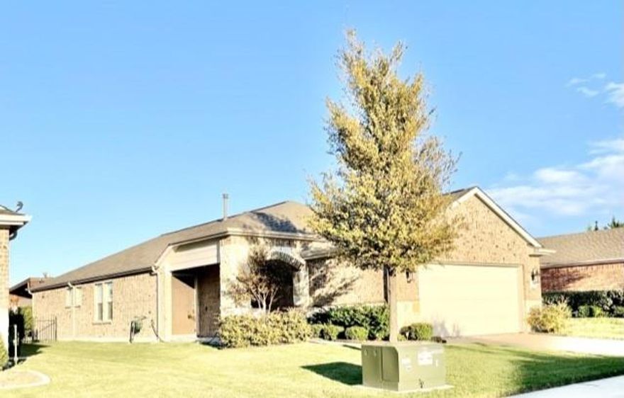Stunning home in Frisco Lakes by Del Webb. This home features 3 beds and 2 baths, sunroom, covered patio and large garage. Upgrades include plantation shutters throughout, upgraded countertops & hardware, shiplap in the sunroom, custom closet system in master closet, upgraded ceiling fans throughout, epoxy garage floor, cabinets in the garage, and large pergola covered patio featuring three ceiling fans, a mounted television and custom stone flooring. This home is a must see!!   Enjoy the amazing resort-like 55+ community - 3 incredible amenity centers, beautiful 18-hole golf course, tennis & pickleball, pool tables, library, indoor & outdoor pools, fitness centers, restaurants & too many planned activities & events to count!  Enjoy the incredible Frisco Lakes lifestyle! 

All information to be verified by buyer or buyer's agent. Age restricted community. All offers must be submitted with pre-qualification letter or proof of funds.