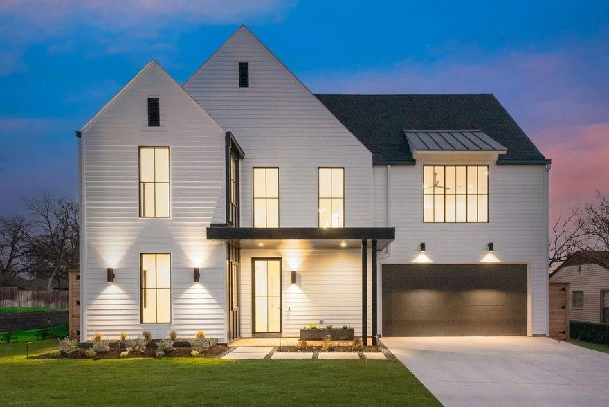 Another captivating build by Lardner Group Development holding thoughtful design and execution! Customized Scandinavian Inspired Modern Farmhouse nestled in Dallas' well established Midway Hollow. Enter through custom 9' front door to the open front entry holding a custom chandelier, elegant white oak stairway leading to guest rooms, playroom and media room. The elegant art niche greets you and your guests. The opposite side holds a home office with chandelier, built in book shelves and closet for storage. Beyond the vestibule, entering the great room you will encounter 20' peaked ceilings and a grand fireplace. The kitchen, open to the great room offers elegance and a clean modern style with its oversized island, white oak cabinetry and vent hood, walk-in pantry and stunning custom lighting. An oversize dining space featuring fantastic windows and breathtaking custom lighting offers a recipe for your dream dinner party.