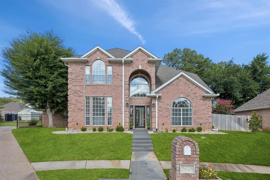 Welcome to 5620 S Archbridge Ct in Arlington! This dream home is tucked away on a quiet cul-de-sac, offering the perfect blend of modern comfort and timeless charm. Step inside to a bright and airy space with soaring ceilings and expansive windows that flood the home with natural light. The open-concept layout flows seamlessly into the kitchen, featuring granite countertops, a large island, stainless steel appliances, and abundant storage— perfect for entertaining or everyday living. The primary suite is a true retreat, complete with a spa-like ensuite boasting a soaking tub, walk-in shower, dual vanities, and an impressive walk-in closet. Additional bedrooms are equally inviting and provide flexibility for family, guests, or a home office. Upstairs, the game room offers a third living area ideal for movie nights, play space, or a lounge. Step outside to your private backyard oasis, perfect for summer barbecues, relaxing evenings on the patio, or enjoying the pool with plenty of room to play. Located in a family-friendly neighborhood near parks, top-rated schools, shopping, dining, and major highways, this home truly has it all. Don’t miss your chance to see it—schedule your showing today and discover why 5620 S Archbridge Ct is the perfect place to call home.