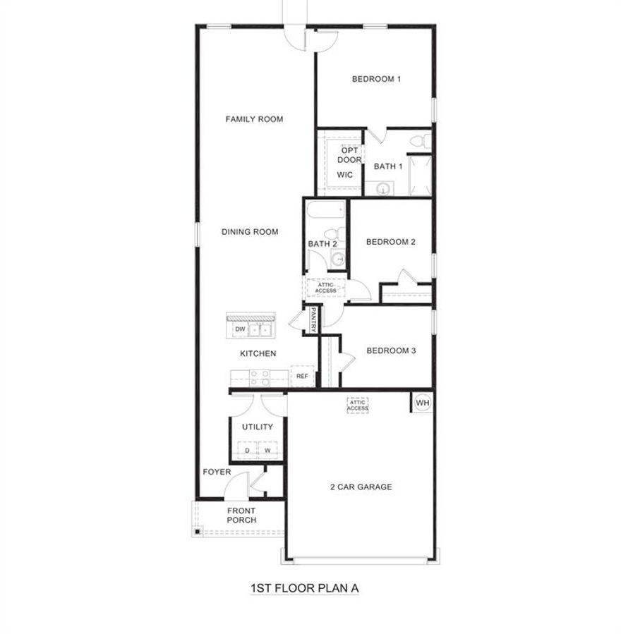 New Construction by DR Horton. This beautiful 1 story home offers 3 Bedrooms, 2 Bathrooms, 2 Car Garage, and Covered Patio. Kitchen includes island and spacious corner pantry.  Energy efficient, and smart home features included. Call today to schedule an appointment.