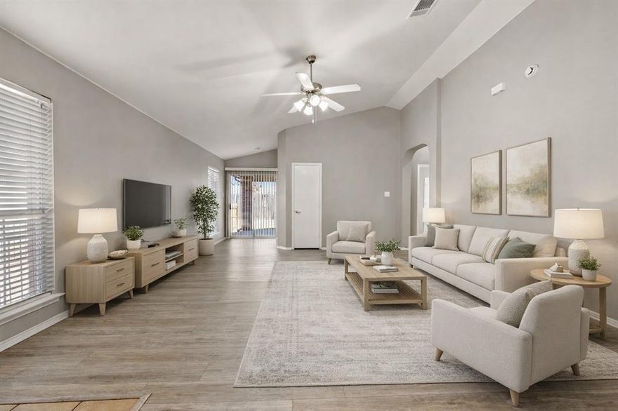 Getting approved with our preferred lender can mean a temporary interest rate buy down for the buyer at no cost. Ask your agent for details. Make the move to a home that offers more breathing room, more privacy, and more control over your everyday life. This DR Horton home in Alexandra Meadows delivers exceptional value in a convenient location with quick access to I-35W and North Loop 820, making both commutes and weekend plans easier. The community pool and park add to the appeal, and the neighborhood’s pride of ownership is evident from the moment you arrive. Inside, the open floor plan and tall vaulted ceilings create a bright, comfortable atmosphere that feels welcoming and spacious. Updated flooring in the great room and new carpet installed in February 2026 complement today’s style, while the kitchen is ready for real life with generous counter space, room for an island cart, beautiful oak cabinetry, a large pantry, and a brand-new electric range installed in February 2026. Step outside to enjoy your own backyard, where a newly built yard gate and fence repairs completed in December 2024 help create a more secure and private space for relaxing, entertaining, or simply enjoying fresh air at home. With the roof replaced in 2023, several major improvements are already in place. Alliance Town Center and the Fort Worth Stockyards are both only about 15 minutes away, keeping shopping, dining, and entertainment close at hand. Come experience the comfort, convenience, and value this inviting home has to offer.