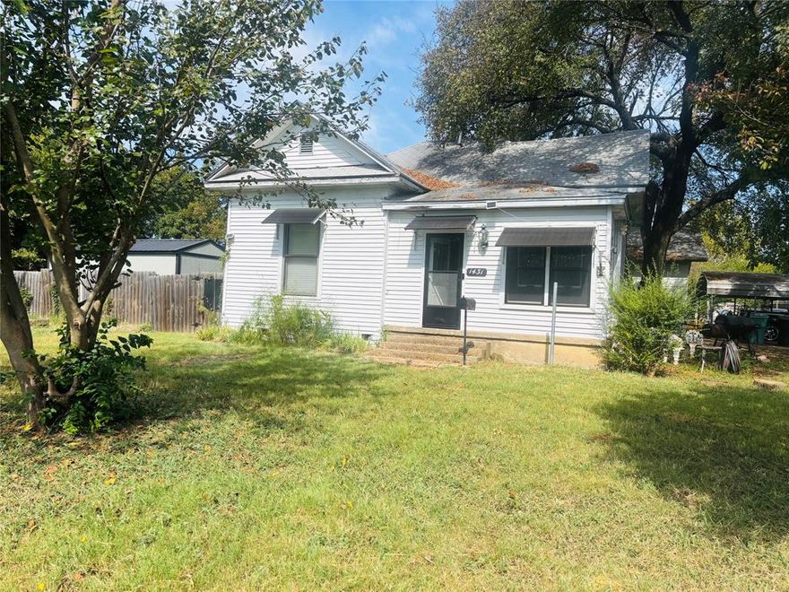 GREAT FOR INVESTORS!!!MAKE IT YOUR OWN!!! This 2 bedroom, 1 bath home sits on a spacious corner lot spanning three lots, offering plenty of room for expansion or the potential to build another home. The home features original hardwood floors, a carport, and two storage buildings that provide extra parking and storage space. Conveniently located near Austin College, parks, and local amenities. This is a great opportunity for investors or buyers looking to add their personal touch. EVERYTHING MUST GO!!. Estate Sale every Friday, Saturday, Sunday 9am-7pm until property sold. Property SOLD AS-IS.