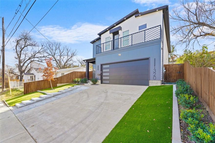 Welcome to this beautifully crafted new construction home just minutes from Downtown Dallas, the eclectic Bishop Arts District, and the soon-to-open Southern Gateway Deck Park — with easy access to major employment centers, dining, entertainment and transit. This home offers a thoughtful Modern & Luxurious open-concept design with abundant natural light, dramatic ceilings, and contemporary finishes throughout. Enjoy prepping delicious meals in your gourmet Island Kitchen or sipping your favorite drink on your covered patio or balcony. Ideal for owners seeking both everyday comfort and strong investment potential, this property blends style, functionality, and location. You'll love the open floorplan with 4 bedrooms, 2.5 baths, Covered Patio, synthetic grass in backyard, sprinkler system, 2 car garage & more!  Don't miss out on this Beauty & send your offer today!  Seller can contribute up to $10,000.00 towards closing costs.