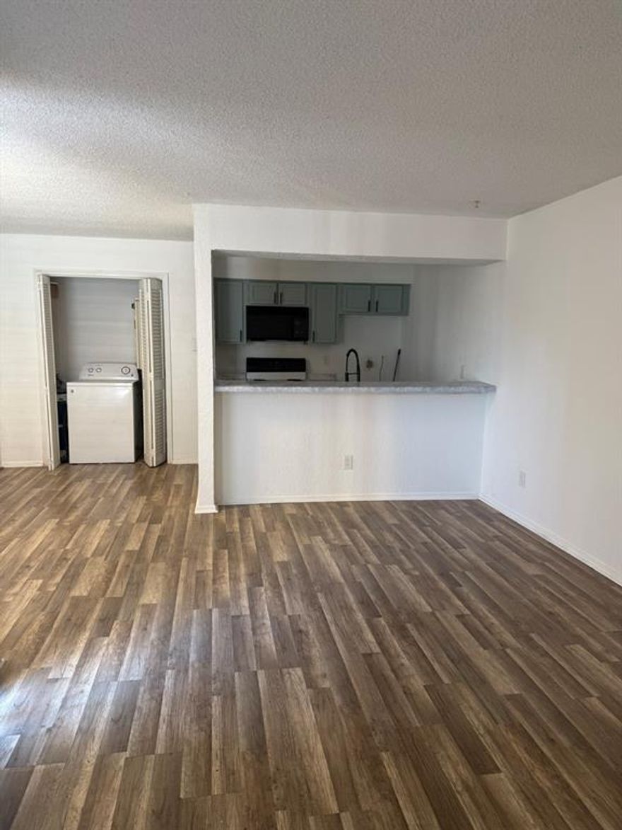 Amazing third-floor condo in a prime location! Recently painted with an updated bathroom, New kitchen counters, painted Cabinets, brand-new AC system, new dishwasher, and updated electrical switches and outlets throughout. Water included with HOA! Features an open living and dining area, washer and dryer in-unit, and great closet space for storage.