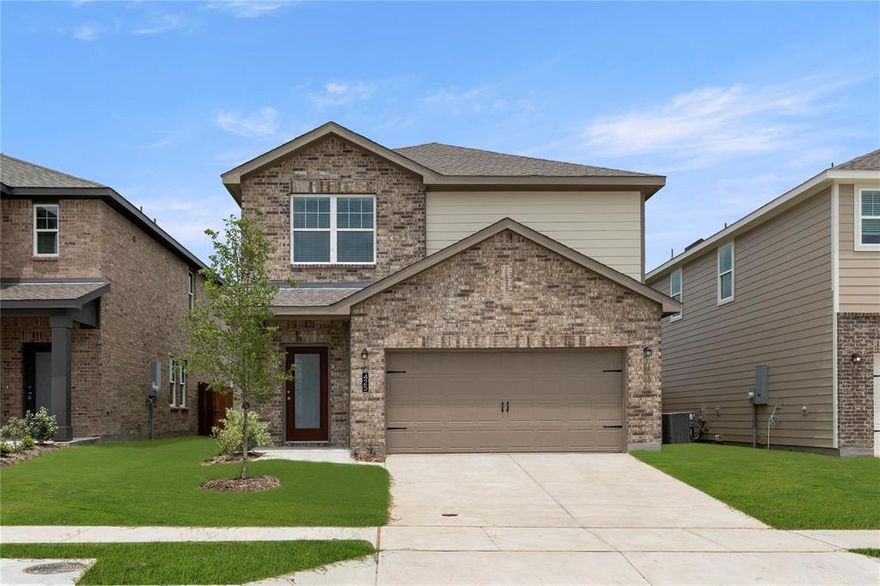 Looking for bright, quiet and comfortable living? Discover this brand-new 3-bedroom, 3-bathroom, single family home, conveniently located in the brand-new Coyote Meadows neighborhood with amenities such as large sparkling pool, splash pad, children's playground, bottle refill station and walk-jog trails in and around the community. This home is turn-key and ready for move-in now. Featuring open-concept kitchen with modern stainless-steel appliances (refrigerator included), spacious backyard and in-unit laundry room (washer and dryer included). Air conditioning can be set to different temps for upstairs and downstairs. Newly installed bathroom hardware and cordless blinds throughout. Freshly painted 2 car garage, with quiet motor and optional smart technology for easy remote entry to welcome you home. Conveniently located near Anna ISD, Slater Creek Middle School, Slayter Creek Park and near plenty of outdoor activities and green spaces. Easy access to the 5 and 75 Hwy. Pet-friendly. Rent includes front lawn mowing and landscaping. $59 back ground check fee required. No need to deal with a large rental management company. This property is managed directly with the owner-landlord which ensures prompt attention.