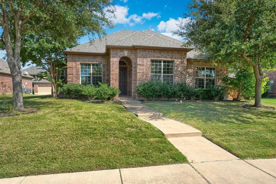 Beautiful Single-Story Home in Frisco ISD located in a quiet, family-friendly neighborhood within the award-winning Frisco ISD. Featuring beautiful wood flooring throughout the home, this home offers an inviting open-concept living and dining area perfect for modern living. The spacious kitchen includes a large island and granite countertops, ideal for cooking and entertaining. Enjoy the large covered patio, perfect for relaxing or hosting gatherings. Conveniently located just minutes from top-rated schools, shopping, and major highways.
