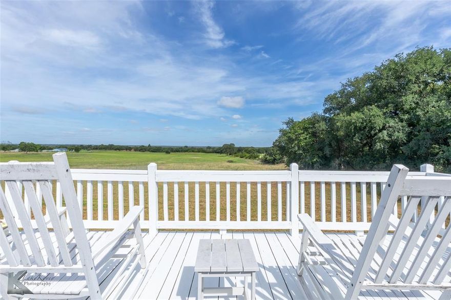 Live your best life on this incredible 24 acre turnkey ranch. Located minutes from Stephenville, the Cowboy Capital of the World and a mere 1.5 hours from the bustling DFW Metroplex, this property is your chance to embrace the ranching lifestyle you've always imagined. Grow your own hay on these prime, ag exempt acres, sprigged with coastal in early spring on great dirt.  The perimeter is completely fenced and cross fenced with five foot no climb fencing in excellent condition.  Four ring cameras help keep an eye on things at the gate, barn and home. The massive 42x110 barn is a rancher's dream! Its 42x40 enclosed section has hot water, electricity, and insulation and could easily be converted into living quarters. Plus, multiple stalls with runs, pens and a covered center aisle provide space for all your horses, livestock and make daily operations a breeze. Beautiful Home with Breathtaking Views! Step into your 2100 sq ft home with stunning views. This spacious 4 bed, 2 bath residence features two living areas, six inch baseboards, tape and textured walls, a huge pantry, and a 4x8 kitchen island  perfect for entertaining! Outside, enjoy the expansive 14x50 deck for sunsets and gatherings and an established garden area ready to grow your own food. The property also includes concrete parking and walk way, river rock landscaping with blooming roses, and a secure in ground storm shelter for peace of mind. Endless Possibilities!  Find a house pad with separate electricity ready for a new build. Plus, an 18x40 well house and shop with electricity and water plus RV hookups provides even more space and flexibility. Bring all your horse and livestock aspirations, this place is ready to make your homesteading and ranching dreams come true! Don't miss out on this exceptional opportunity to own a piece of Texas paradise. Ready to saddle up and see this amazing property for yourself? Contact us today to schedule your private tour!