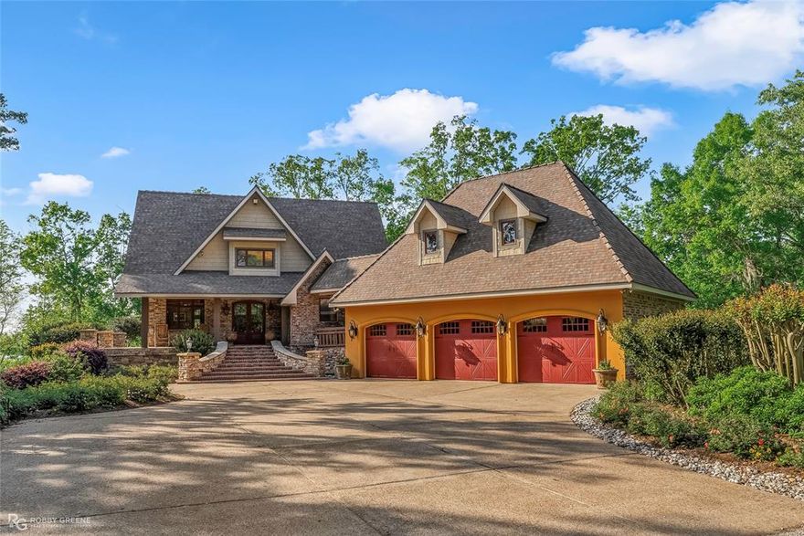 Welcome to 335 White Perch — a custom-built home on nearly 7 private acres along the stunning Toledo Bend Lake! Designed with a warm, rustic cabin feel, this home features open windows in the kitchen and living room, offering breathtaking views of the lake. The kitchen is a true standout, featuring beautiful sinker cypress cabinets that add charm and timeless appeal. Inside you'll find 6 bedrooms, 4.5 bathrooms, including two secluded rooms upstairs—one being the master suite with serene lake views—while the remaining bedrooms are conveniently located downstairs with a full bathroom. A private on-suite above the garage adds the perfect mini retreat. Enjoy an additional 2,400 sq ft of heated and cooled space between the garage and on-suite, offering flexibility, comfort, and room to spread out. Need to do a little office work while you’re away? No worries—an office space is ready for you! The home includes ample storage throughout, ensuring space for everything from lake gear to cozy cabin essentials. Enjoy the heated and cooled garage, complete with a convenient bathroom—ideal for hobbies, guests, or extra comfort. Spend your days boating, jet skiing, tubing, fishing, or just unwinding at the boathouse with a full kitchen and unforgettable lake views. This peaceful lakeside escape is ready to help you make lasting memories with family and friends. Don’t miss your chance to own this slice of lakeside paradise- Schedule your showing today!