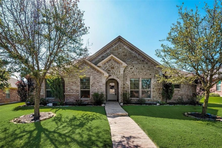 Charming rental home in a great location close to beautiful downtown Royse City! You will relish this floor plan with its oversized open living room concept paired with split bedrooms, granite countertops, stainless steel appliances, and an abundance of windows providing ample natural light. There is a study off the entrance that could be a possible fourth bedroom. Large primary bedroom features a garden tub, separate shower, dual vanities, and walk in closet. This home is very efficient with new roof & gutters, gas water heater, and radiant barrier. New dishwasher, disposal, fence, and HVAC was recently serviced. Home comes with refrigerator along with washer and dryer. Come see this one today.