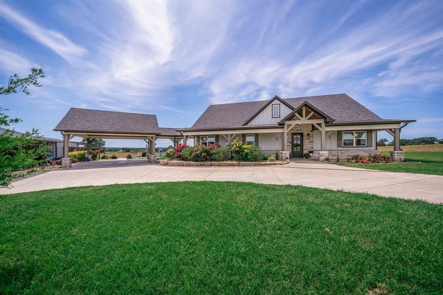 Welcome to this extraordinary 498.27 acre working cattle ranch nestled in the rolling hills of Troup, Texas. This rare East Texas gem offers unparalleled beauty, functionality, & recreation with breathtaking hilltop views, lush hay pastures, & multiple ponds. At the heart of the property sits a custom-built 2023 home featuring 2,475sf of thoughtfully designed living space. With 3 bedrooms, 2.5 bathrooms, an office,& an open-concept layout, this home is perfect for both everyday living & entertaining. The chef’s kitchen includes a large island that flows seamlessly into the living & dining areas, highlighted by a cozy fireplace & expansive windows overlooking the serene pond.The private master suite feels like a retreat with double vanities, a soaking tub, oversized walk-in shower, & walk-in closet. Step outside & enjoy the custom gunite pool & hot tub, perfect for relaxing or hosting guests. Nearby, the 40’x60’ workshop is fully insulated with heating & AC, washer dryer hookups, a water heater, and a 20’x20’ bar area with a half bath. Ideal for entertaining or winding down after a day on the ranch! This turn-key operation is ready for livestock with cross-fenced pastures, two brand-new feed lots (2 acres & 3.5 acres), a 60’x70’ horse barn with tack room,& working pens built to handle up to 100 head of cattle. Additional structures include a spacious equipment barn. Recreational opportunities abound! Enjoy five ponds, 85 acres of bottomland ideal for duck hunting,& plentiful deer & wildlife with established blinds & feeders. With mature trees & scenic trails throughout, it’s a haven for outdoor lovers & equestrian enthusiasts alike. In 2024 alone, the ranch produced an impressive 512 rolls of hay & 197 rolls of sileage. Whether you’re seeking a full-time ranching operation, recreational getaway, or luxury country estate, his property offers it all. Schedule your private tour today to experience this East Texas masterpiece firsthand!