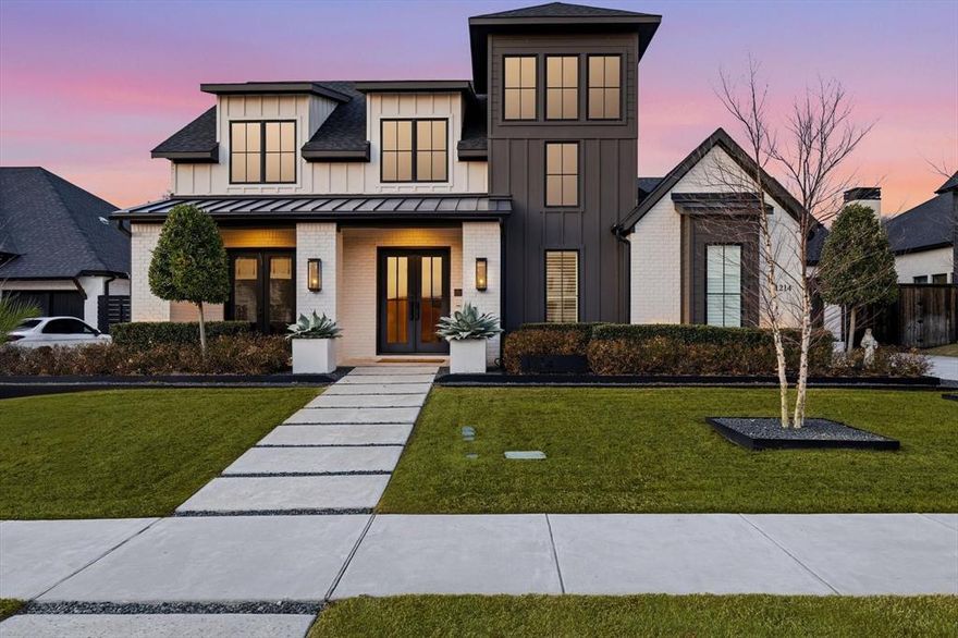 Prepare to fall completely in love with this stunning four-bedroom, three and a half bathroom retreat that redefines what it means to live well. From the moment you step inside, gorgeous white oak flooring guides you through a home where thoughtful upgrades await around every corner. The heart of this residence showcases a living room adorned with rustic cedar beams and custom built-in cabinets that blend storage with sophisticated style. A striking stacked tile wall creates visual drama in the kitchen and dining areas, while the study offers its own cedar beam accents and built-in cabinetry for the discerning professional or book enthusiast. Entertainment reaches new heights with a wet bar featuring a beverage refrigerator and ice maker, complemented by a whole-home Sonos sound system with individual amplifiers for each room. The living room features a sleek frame television installation that doubles as art when not in use. The primary bedroom sanctuary continues the cedar beam theme and connects to a spa-worthy bathroom dressed in marble tile throughout. Quartz and quartzite countertops grace every surface, while custom window treatments add polished finishing touches. Step outside and discover your personal resort. A sparkling pool and hot tub invite relaxation, while the outdoor kitchen makes al fresco dining a breeze. The cabana, complete with fireplace and television, creates the perfect gathering spot. Premium landscaping featuring custom planters and low-maintenance turf ensures the backyard stays pristine with minimal effort. Additional thoughtful details include a secondary garage pre-wired for a mini split system and marble tile floors in the powder bathroom. This is the home where everyday living feels like a permanent vacation. Schedule your private showing today and experience the difference exceptional craftsmanship makes.