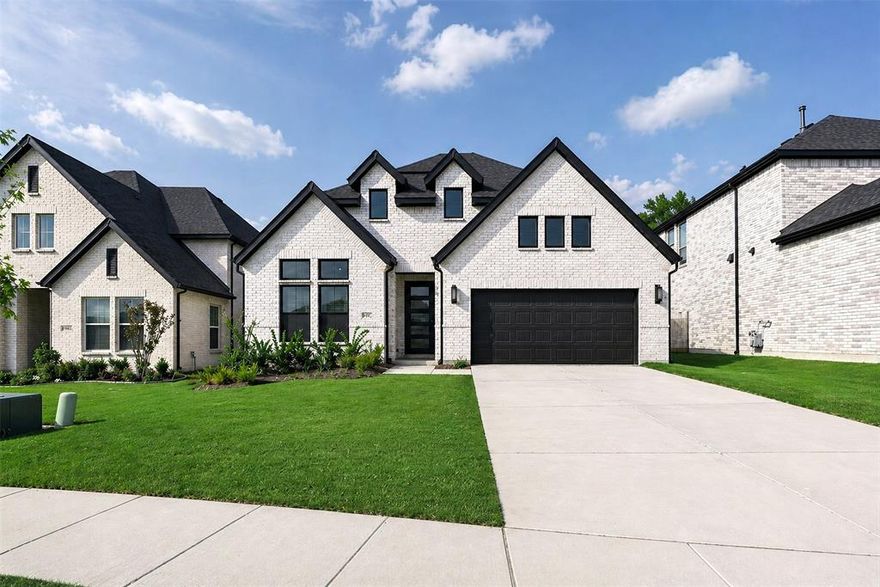 Experience the perfect blend of sophisticated design and serene seclusion in this stunning 3-bedroom, 3-bathroom masterpiece. Situated on a premier lot with no neighbors behind, this home offers a rare level of backyard privacy and tranquil views that are increasingly hard to find.
 The heart of the home is a chef’s dream, featuring a massive Granite Waterfall Island where the premium stone flows seamlessly to the floor. Complemented by designer light fixtures and an integrated professional sound system, this space is as functional as it is beautiful.
 Work from home with ease in the dedicated private study or office. Retreat to the primary suite, which boasts a spa-like ensuite bathroom featuring separate vanities, ensuring a spacious and organized morning routine.
 The open-concept living area is anchored by a sleek, contemporary fireplace, creating an inviting atmosphere for guests. Whether hosting inside or enjoying the quiet of your neighbor-free backyard, this home is built for a premium lifestyle.
 Located in the heart of McKinney, you are minutes away from upscale shopping, fine dining, and major thoroughfares for an easy commute. High-end upgrades, modern tech, and an unbeatable location—this home truly has it all!