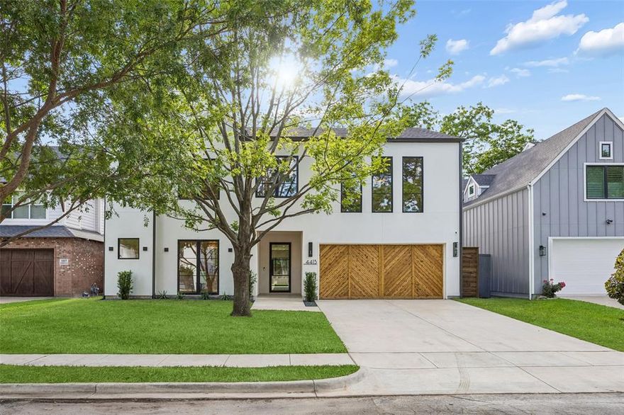 Experience East Dallas luxury in this new construction built by Birchwood Custom Homes. Positioned at the serene block of a cul-de-sac, this residence masterfully blends traditional charm with modern sophistication.
The home features an expansive open floorplan anchored by 10ft ceilings and soaring windows that flood the interior with natural light. At its heart is a chef’s kitchen boasting a massive island, built-in refrigerator, and a dedicated butler’s bar area complete with a drink cooler and ice maker—ideal for gatherings and hosting. The living space flows effortlessly to an enormous covered patio for seamless indoor-outdoor entertaining.
Function meets elegance with a secluded downstairs executive office or guest suite with an adjacent full bath. The second level serves as a private sanctuary, featuring an enormous primary suite with a spa-like retreat. Three additional upstairs bedrooms offer large bathrooms and walk in closets. A large game room and a spacious utility room—complete with a built-in sink and a bonus refrigerator—finish the second floor.
Practical luxuries include a dedicated mudroom and an oversized front-entry two-car garage with an EV outlet. Zoned to the award-winning Mockingbird Elementary and just minutes from White Rock Lake, Mockingbird Station shopping, SMU and Uptown. This move-in ready home offers the perfect balance of urban convenience and serene privacy.