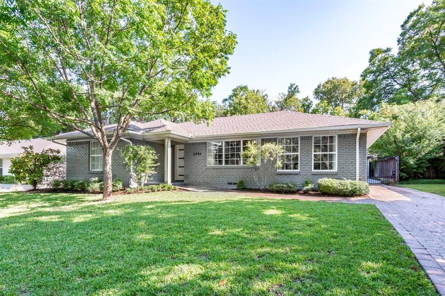 Situated in desirable Lakewood Elementary, this sleek and stylish Caruth Terrace home combines modern and fresh design with a highly sought-after floor plan. With more than 2,500 sqft of comfortable living space, this home is larger than many of the similar homes in the neighborhood built in this time period. The open-concept layout flows seamlessly from the living room to the kitchen and dining areas, and features brand-new hardwood floors, raised ceilings, and modern finishes. The primary suite features vaulted ceilings, large walk-in closet with storage island, and beautiful marble en-suite bath. Two generously sized guest bedrooms are connected with a large jack and jill bath, and each has its own walk-in closet. This flexible floor plan includes a dedicated laundry room, mud room, and a spacious flex room that is perfect for a dedicated office space or second living area. Enjoy being in the middle of all that Lakewood has to offer while being on a quiet block with limited traffic, just steps from Hillside Village shops and dining.