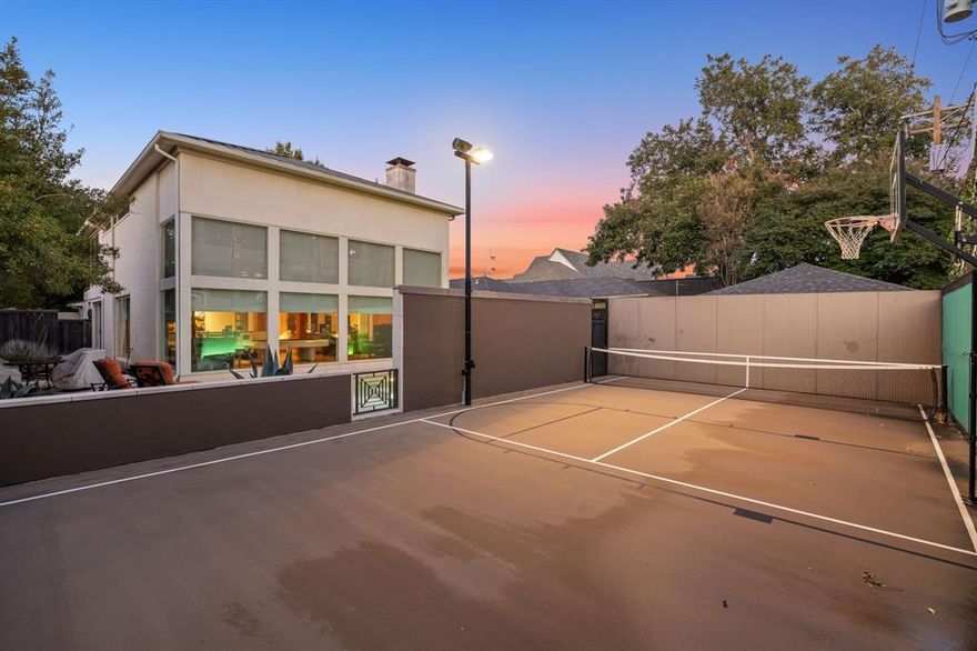 Urban oasis nestled in the highly sought-after Devonshire neighborhood. 5730 W. Amherst is a stunning retreat that masterfully blends luxury and lifestyle. With 2,902 square feet of living space, 2 bedrooms, 2 bathrooms, this home offers an unparalleled living experience including a wet & dry sauna, pool & spa, sports court and a 2-car attached garage.

Step inside and be greeted by an ambiance of sophistication and tranquility. The property boasts both wet and dry saunas, creating your personal spa-like oasis right at home. Outside, the backyard is a true entertainer's dream: a sparkling pool and spa with mesmerizing water features and dramatic firepots set the stage for unforgettable evenings. For those who love to stay active, a private sport court awaits, offering endless opportunities for recreation.

Beyond the home itself, the location couldn't be more ideal. Situated within walking distance to some of Dallas' finest restaurants and shopping destinations, you'll enjoy the perfect balance of convenience and exclusivity. Devonshire's charm and vibrant community are the icing on the cake, making this property not just a house but a lifestyle. Don’t miss your chance to own this exceptional home.