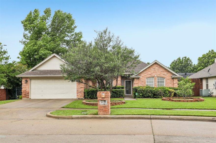 Tucked on a convenient corner lot in Amberway Estates, 4124 Cory Lee Ct is a beautifully maintained 1,884 sq ft single-story home that invites you to slow down, breathe deep, and see your best self in South Arlington.

Four generously sized and freshly carpeted bedrooms, two full baths, and a welcoming single-level layout offer flexible space for growing families, remote workers, or anyone craving room to spread out. Two dining areas make entertaining effortless, from weeknight dinners to celebratory holiday gatherings.

During warmer months, step outside into your private backyard oasis where a sparkling in-ground pool shines under the Texas sun, while an enclosed back patio offers the ideal place for a chance to reflect with your morning coffee.

Location is everything. With immediate access to Interstate 20, you're minutes from The Parks Mall at Arlington, Arlington Highlands, and a world of dining, shopping, and entertainment. Catch a Cowboys game at AT&T Stadium, cheer on the Rangers at Globe Life Field, spend the day at Six Flags Over Texas, or enjoy the lively scene at Texas Live! all a short drive away. UT Arlington, major employers, and both DFW and Love Field airports are all within easy reach.

Come see yourself thriving in 4124 Cory Lee Ct!