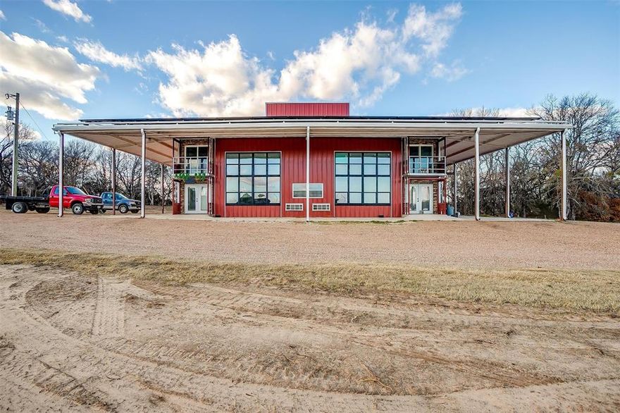 This one-of-a-kind property has something for everyone. Make this your residential property, your RV campsite, your AirBNB, or all the above. 18.97 acres in Erath county; Barndominium,Recreation Center, Venue with 5 Bedrooms, 2 Primary bedrooms, 4 baths, huge living area and elevator. Check out the impressive onsite 11 slip RV Park infrastructure. All slips equipped with water, and aerobic system. Property also boasts a 3,200 sq ft shop, a cozy 800 sq ft 2 bedroom, 2 bath cabin with kitchen. These can be rented as one cabin or divided into 2. Rain catch system with filter, commercial sized water softener. Save money with 2 Tesla Powerwalls, and a 44 panel solar system.
This property will be going up for Auction on January 13th at 10am. More information on Auction in Transaction Desk.
Please reach out to Listing Agent for showings, questions and information link to the Auction.