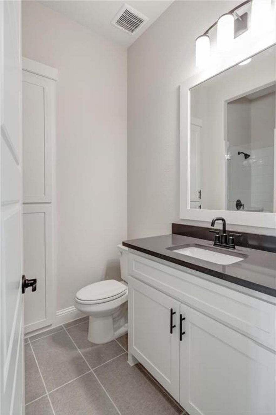 MLS# 20365341 - Built by Drees Custom Homes - Ready Now! ~ Fantastic cul-de-sac lot in Argyle ISD! This new construction home has 5 bedrooms, 4 bathrooms, game room, media, study and a four car garage! You are greeted with a rounded staircases and open foyer with 20 foot ceilings. Up the stairs you will find three guest bedrooms and three bathrooms. Along with, the game room and media room; both are oversized, and a great place for entertaining.  Down stairs you will find the 4th bedroom and Owners Suite with a 18 ft walk-in closet!!