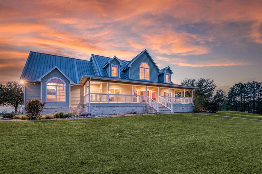 This is your legacy, invest in Texas and buy land. The main house, 3-4.5, with formal dining and bonus room over the garage, sits upon the hilltop and overlooks the ranch. The 1BR guest house is 40x60 with 2 HVACs, a WD hook-up, a full kitchen and bath, a roll-up garage door for the serving bar, 75-foot stone porch with a fire pit. There is a custom kennel with two separate rooms. 40x40 covered equipment barn with lights, 20x40 workshop with 110-220 and plumbed air compressor, and next door is the 20x50 insulated RV or Boat storage, including a 30-50 AMP service, LED lights, and insulated door. There is also a 30x30 insulated shop with a 20x30 covered carport. The Wilcox Water Well is covered and insulated. The home has water provided by Southern Utilities. Cedar Hill Ranch boasts almost 2,600 LNFT of Old Whitehouse Road frontage and almost 4,400 LNFT of CR 2142 frontage. Three ponds, a creek, cross-fenced pastures, covered working pens, Pearson chute with water and electricity.