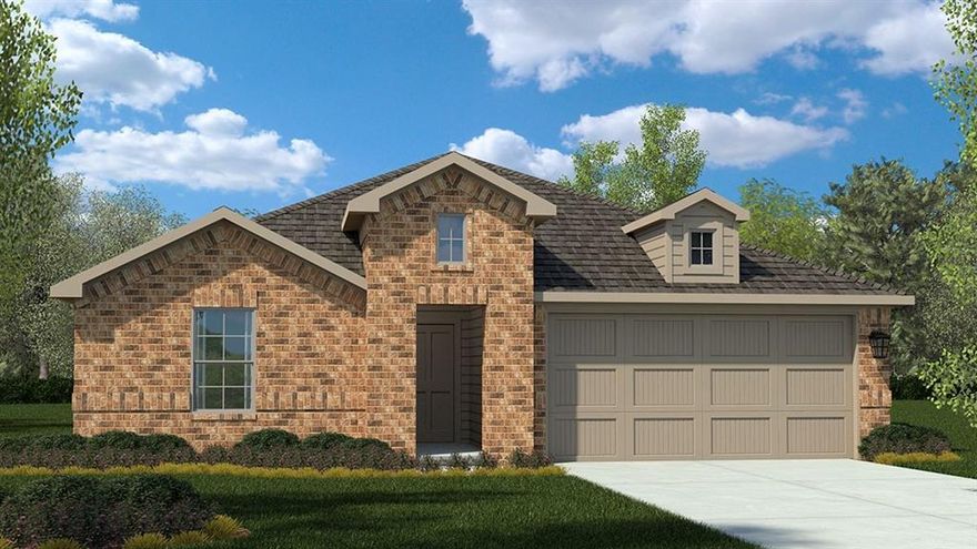 Brand-new D.R. Horton home in the Bella Vista community located in Granbury and Granbury ISD! Estimated Spring completion. The single-story Justin Floorplan, Elevation C, offers 4 bedrooms, 2 bathrooms, and a 2-car garage with a spacious open-concept layout designed for modern living. The family room, dining area, and contemporary kitchen flow together seamlessly, creating a welcoming central gathering space perfect for everyday life and entertaining. The chef-inspired kitchen features quartz countertops, 36” upper cabinets with hardware, stainless steel appliances, an electric range, stainless steel sink, center island, and a walk-in pantry for convenient storage. The private primary suite includes an ensuite bath with dual quartz vanities, a 5-foot oversized shower, and a walk-in closet located directly off the bathroom. Three secondary bedrooms and a full bathroom with a quartz vanity top provide flexible space for family, guests, or a home office. Luxury vinyl plank flooring is installed throughout all main living areas and wet zones for enhanced durability and easy maintenance. Built with energy-efficient construction and equipped with America’s Smart Home Technology, this home also includes a tank water heater for added convenience. Exterior features include a landscape package, full sprinkler system with rain sensor, and privacy fencing . Bella Vista in Granbury is more than a place to live—it’s a place to call home.