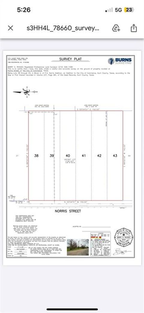 Photo of TBD Norris Street, Commerce, TX 75428 (MLS # 21058363)