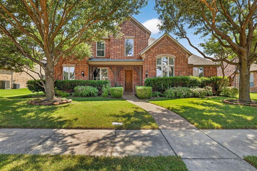 Perfectly positioned beside the highly anticipated Fields West and the upcoming Universal Kids Resort, this exceptional residence offers unrivaled access to Frisco’s most coveted attractions, along with extraordinary potential for long-term equity appreciation. Boasting nearly 4,500 sq ft of thoughtfully curated design, this Highland-built stunner offers four spacious bedrooms, an executive office behind french doors, elegant formals, a chef’s kitchen with gas cooktop, double ovens, butler’s pantry, and large island seamlessly connecting the living and dining areas, along with upstairs game and media rooms complete with a wet bar and a flex space currently used for seasonal decor storage. They truly don’t build homes like this anymore - from soaring ceilings and walls of windows that bathe the interiors in natural light to dual staircases, intricate millwork, 8-foot solid core doors, maple kitchen cabinetry, and hand-scraped hardwood floors, every detail reflects timeless elegance and masterful craftsmanship. This one-owner home has been lovingly cared for and meticulously maintained, with many big-ticket items recently replaced, including a new roof, cedar 8-foot fence, high-efficiency downstairs AC and furnace - 2025, and upstairs AC - 2022. Don't miss the roomy 3-car tandem garage! This 76 by 120 ft lot - which is becoming a rarity in Frisco - is beautifully landscaped and private, featuring a covered patio, generous space for family and pets to enjoy, and ample room to add a pool or create your own outdoor oasis. Served by the exemplary Frisco ISD, this property is ideally set up for educational excellence. Enjoy all the lifestyle perks of being right next to the iconic $10 billion '15-Minute City' Frisco Fields development, featuring premier shopping, dining, and PGA golf courses, while still coming home to your own private and secluded retreat.