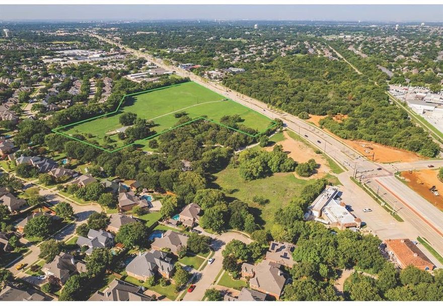This is a 16 +- acre property that has the potential to be a wonderful commercial property.  There is not many if any larger pieces of contiguous property left in the in the Colleyville Area.  There is a brick home on the property.  The property is zoned Agriculture and has an Ag Exemption.  The majority of the property is planted in Coastal Bermuda and has been cut and bailed for hay. There is an additional 3+- acres that can be purchased that is contiguous.  This property is perfect for retail, strip center, hotel, office, condo, or townhomes. Marketing information and plat layout is available upon request.