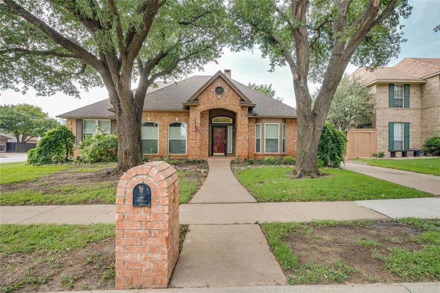 FOR A LIMITED TIME ONLY, $500 OFF OF 1ST MONTH'S RENT! This is a stunning 3 bedroom, 2 bathroom one story home, with an office, located on a large corner lot in Keller, TX! This property has a spacious kitchen with an island, built in microwave, granite countertops, a pantry and a built in desk! There are multiple living spaces with endless opportunities and a beautiful gas fireplace in the main living area! This home also features hardwood floors and vaulted ceilings. The office is dreamy with built in cabinets that could be used as another bedroom and the Primary bedroom is quite spacious with an ensuite bath that features a garden tub, walk in shower and two roomy walk in closets. The backyard has a courtyard type patio with hanging lights, a walk way entrance into the back door from the detached garage and enough space for all of your entertaining needs. This property will not last long, call to setup a showing today!